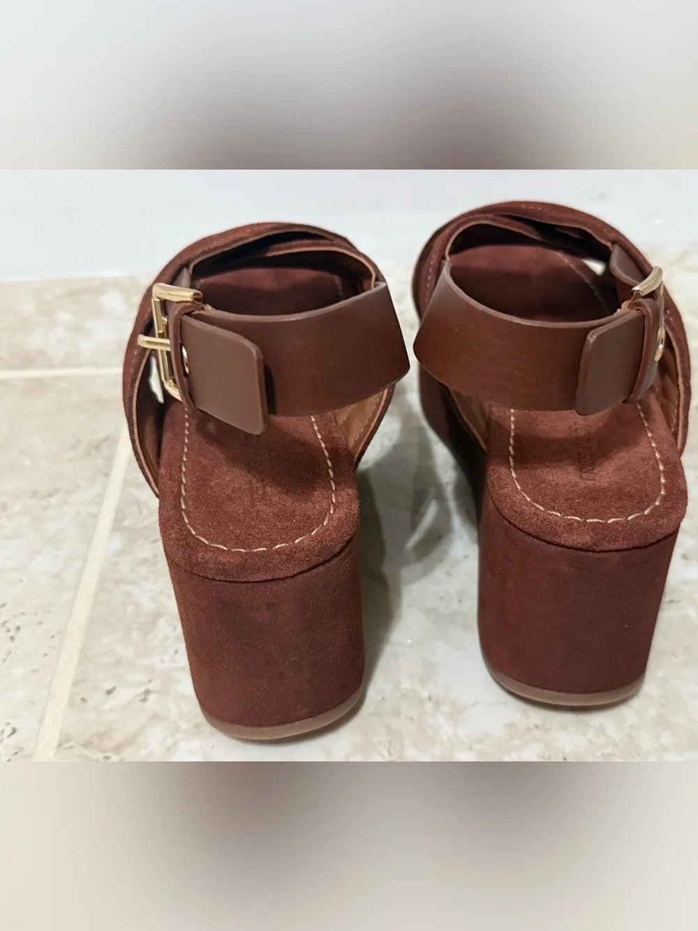Free People Women's Beach Party Platform Sandals In Cathay Spice Suede